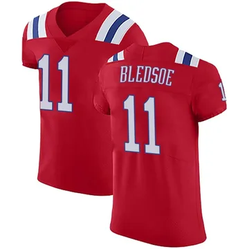 Men's New England Patriots Drew Bledsoe Red Elite Vapor Untouchable Alternate Jersey By Nike