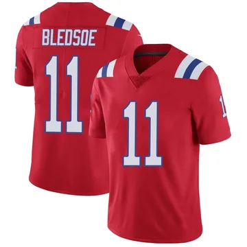 Men's New England Patriots Drew Bledsoe Red Limited Vapor Untouchable Alternate Jersey By Nike