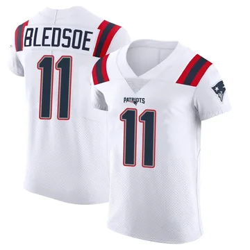 Men's New England Patriots Drew Bledsoe White Elite Vapor Untouchable Jersey By Nike