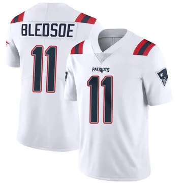 Men's New England Patriots Drew Bledsoe White Limited Vapor Untouchable Jersey By Nike