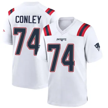 Men's New England Patriots Jack Conley White Game Jersey By Nike