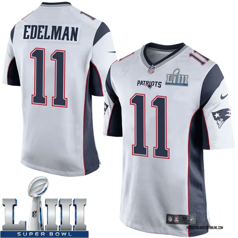 edelman white super bowl jersey