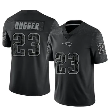 Men's New England Patriots Kyle Dugger Black Limited Reflective Jersey