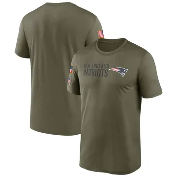 Men's New England Patriots Olive Legend 2022 Salute to Service Team T-Shirt By Nike