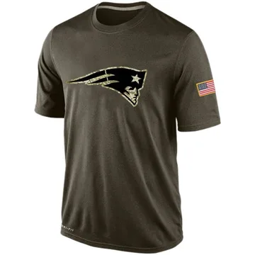 Men's New England Patriots Olive Salute To Service KO Performance Dri-FIT T-Shirt By Nike