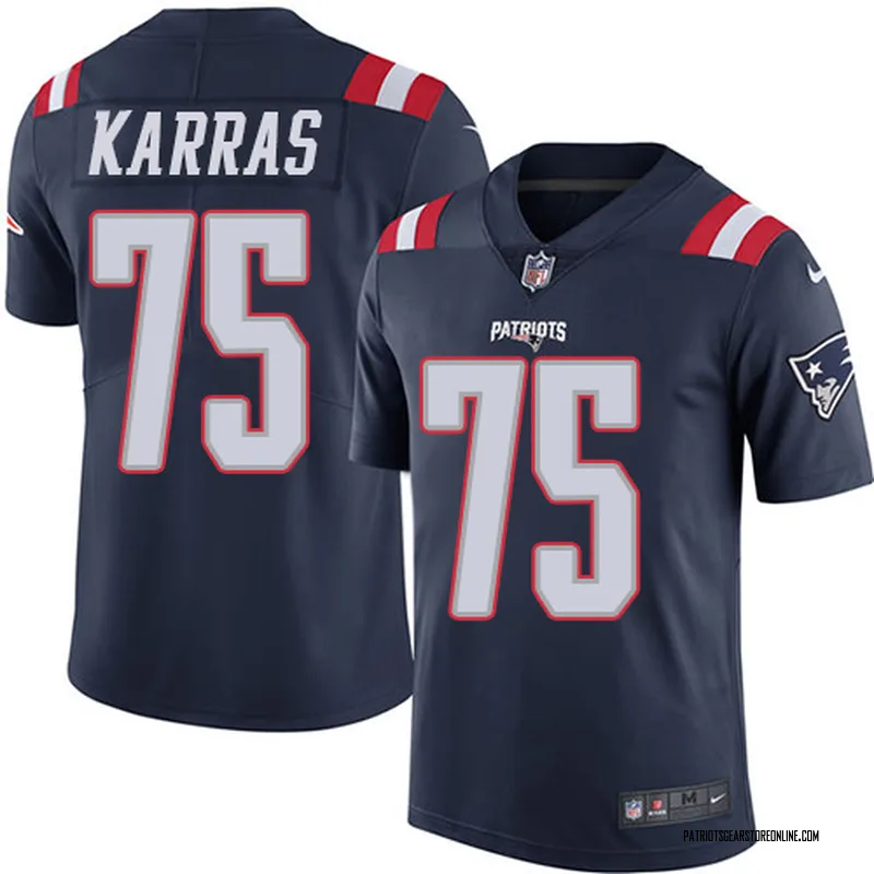 Men S New England Patriots Ted Karras Navy Blue Limited Color Rush Jersey By Nike