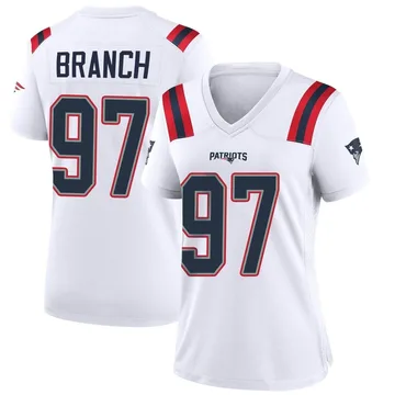 Women's New England Patriots Alan Branch White Game Jersey By Nike