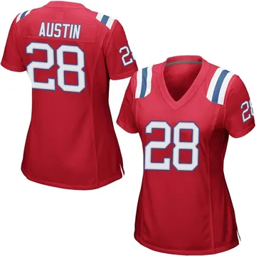 Women's New England Patriots Alex Austin Red Game Alternate Jersey By Nike