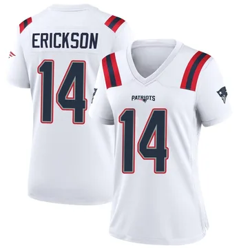 Women's New England Patriots Alex Erickson White Game Jersey By Nike