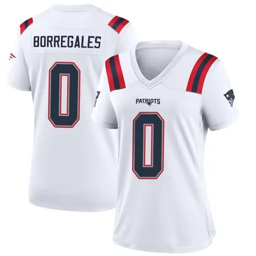 Women's New England Patriots Andres Borregales White Game Jersey By Nike
