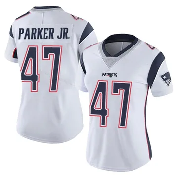 Women's New England Patriots Andrew Parker Jr. White Limited Vapor Untouchable Jersey By Nike