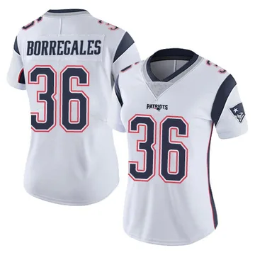 Women's New England Patriots Andy Borregales White Limited Vapor Untouchable Jersey By Nike