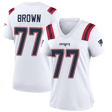 Women's New England Patriots Ben Brown White Game Jersey By Nike