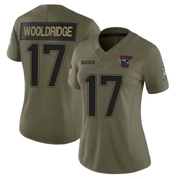 Women's New England Patriots Ben Wooldridge Olive Limited 2025 Salute to Service Jersey By Nike