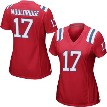 Women's New England Patriots Ben Wooldridge Red Game Alternate Jersey By Nike