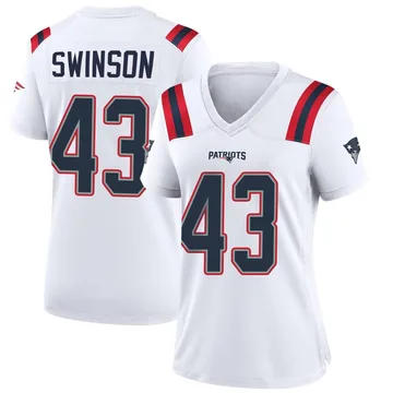 Women's New England Patriots Bradyn Swinson White Game Jersey By Nike