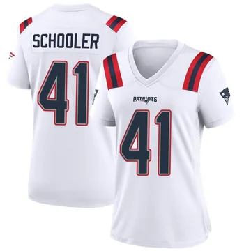 Women's New England Patriots Brenden Schooler White Game Jersey By Nike