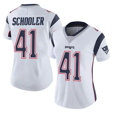Women's New England Patriots Brenden Schooler White Limited Vapor Untouchable Jersey By Nike