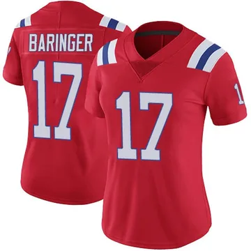 Women's New England Patriots Bryce Baringer Red Limited Vapor Untouchable Alternate Jersey By Nike