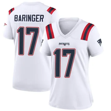 Women's New England Patriots Bryce Baringer White Game Jersey By Nike