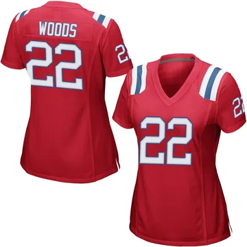 Women's New England Patriots Charles Woods Red Game Alternate Jersey By Nike