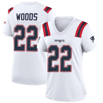 Women's New England Patriots Charles Woods White Game Jersey By Nike