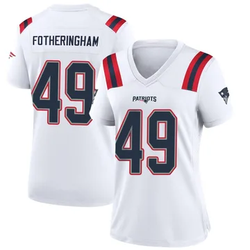 Women's New England Patriots Cole Fotheringham White Game Jersey By Nike