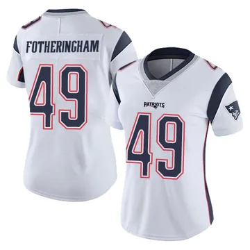 Women's New England Patriots Cole Fotheringham White Limited Vapor Untouchable Jersey By Nike