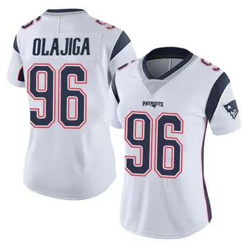 Women's New England Patriots David Olajiga White Limited Vapor Untouchable Jersey By Nike