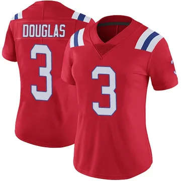 Women's New England Patriots DeMario Douglas Red Limited Vapor Untouchable Alternate Jersey By Nike