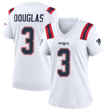 Women's New England Patriots DeMario Douglas White Game Jersey By Nike