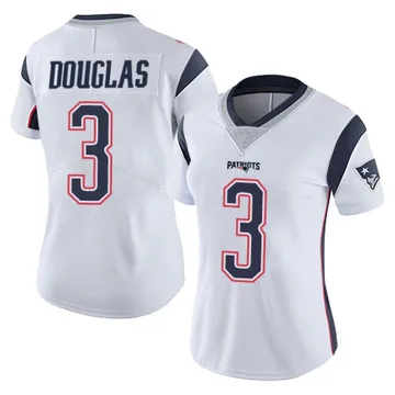 Women's New England Patriots DeMario Douglas White Limited Vapor Untouchable Jersey By Nike