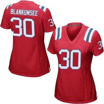 Women's New England Patriots Demeer Blankumsee Red Game Alternate Jersey By Nike