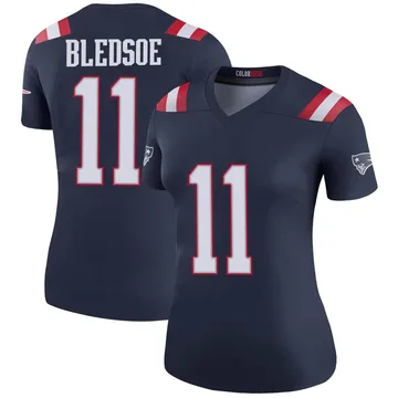Women's New England Patriots Drew Bledsoe Navy Legend Color Rush Jersey By Nike