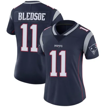 Women's New England Patriots Drew Bledsoe Navy Limited Team Color Vapor Untouchable Jersey By Nike