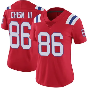 Women's New England Patriots Efton Chism III Red Limited Vapor Untouchable Alternate Jersey By Nike