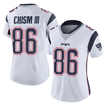 Women's New England Patriots Efton Chism III White Limited Vapor Untouchable Jersey By Nike