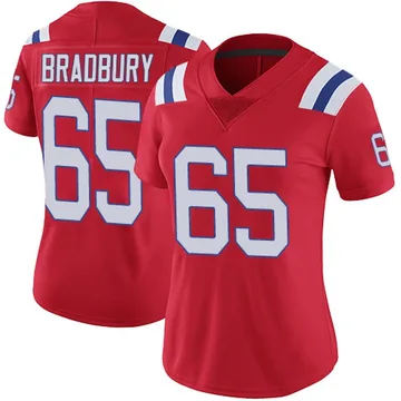 Women's New England Patriots Garrett Bradbury Red Limited Vapor Untouchable Alternate Jersey By Nike