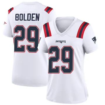Women's New England Patriots Isaiah Bolden White Game Jersey By Nike