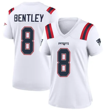 Women's New England Patriots Ja'Whaun Bentley White Game Jersey By Nike