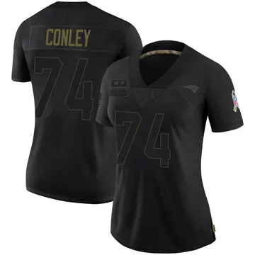 Women's New England Patriots Jack Conley Black Limited 2020 Salute To Service Jersey By Nike