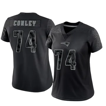 Women's New England Patriots Jack Conley Black Limited Reflective Jersey By Nike