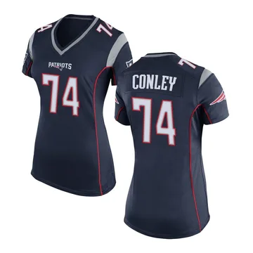 Women's New England Patriots Jack Conley Navy Blue Game Team Color Jersey By Nike