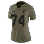 Women's New England Patriots Jack Conley Olive Limited 2025 Salute to Service Jersey By Nike
