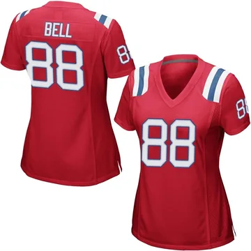 Women's New England Patriots Jaheim Bell Red Game Alternate Jersey By Nike