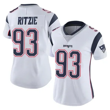 Women's New England Patriots Jahvaree Ritzie White Limited Vapor Untouchable Jersey By Nike