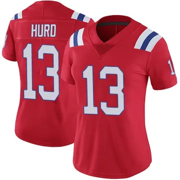 Women's New England Patriots Jalen Hurd Red Limited Vapor Untouchable Alternate Jersey By Nike