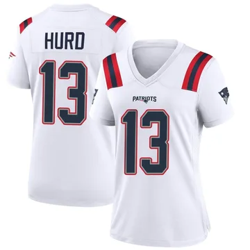 Women's New England Patriots Jalen Hurd White Game Jersey By Nike