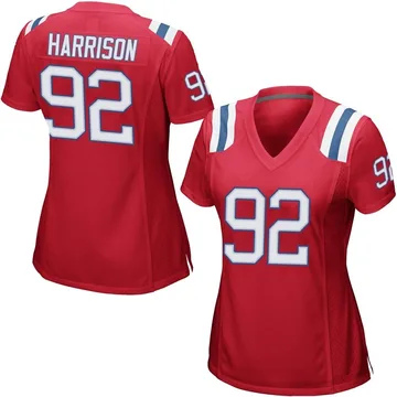 Women's New England Patriots James Harrison Red Game Alternate Jersey By Nike