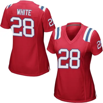 Women's New England Patriots James White Red Game Alternate Jersey By Nike
